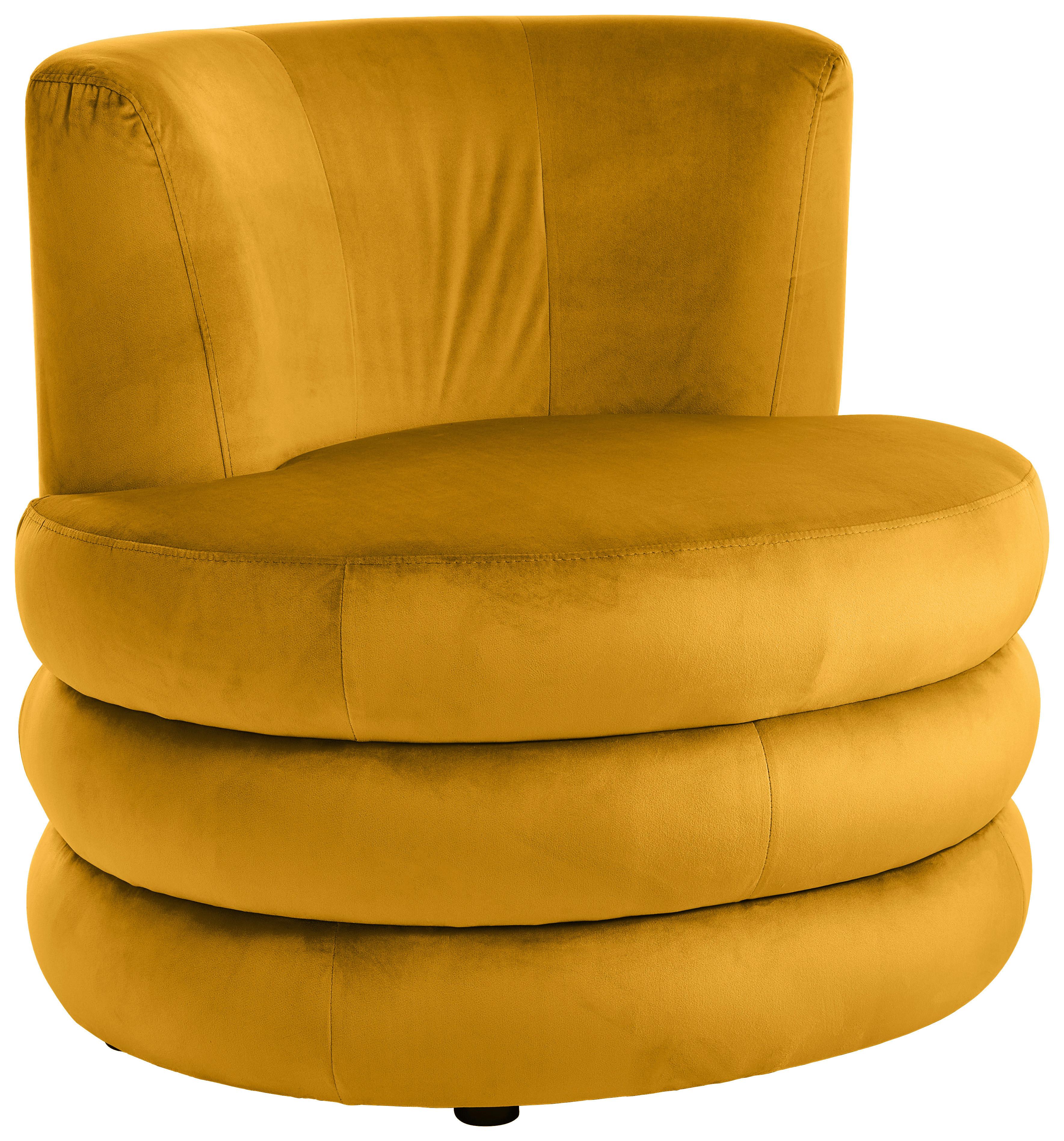 Designsessel Magari - Edelstahlfarben/Goldfarben, Trend, Textil (90/82/85cm) - Livetastic
