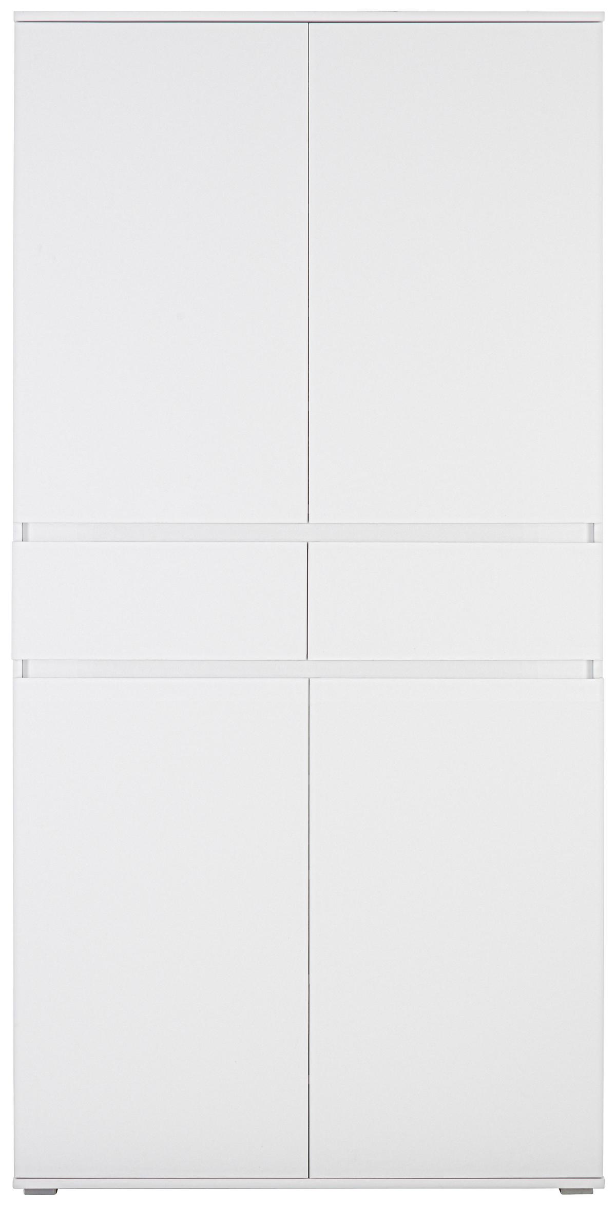 Viacúčelová skriňa BIANCO - biela, Modern, kompozitné drevo (100/200/37cm) - Mömax