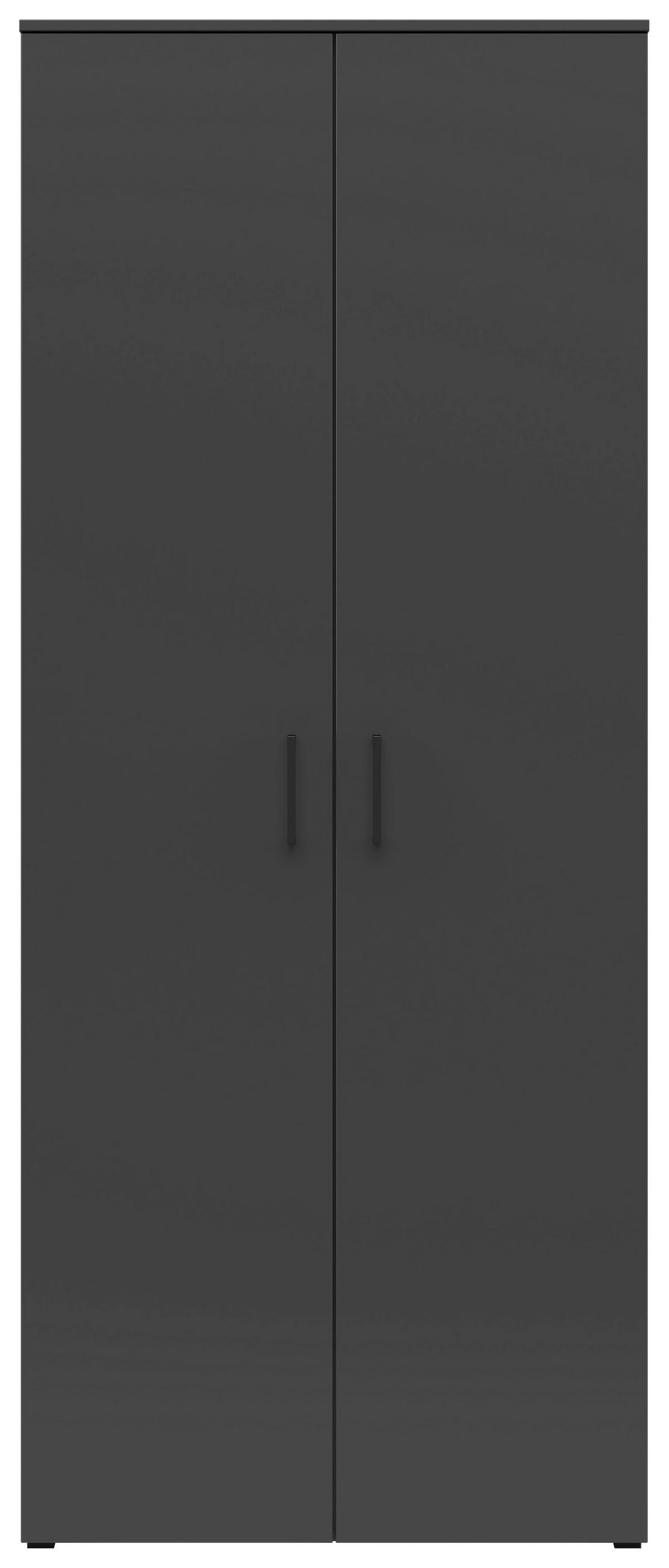 Skriňa MULTISTAURAUM š: 80 cm - čierna/grafitová, Modern, kompozitné drevo/plast (80/195/40cm)