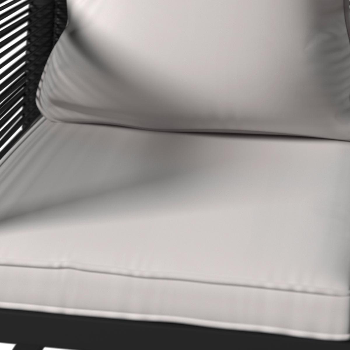 SADA ZÁHRADNÝCH KRESIEL TONI - čierna/krémová, Modern, kov/textil (56/70/76cm) - Bessagi Garden
