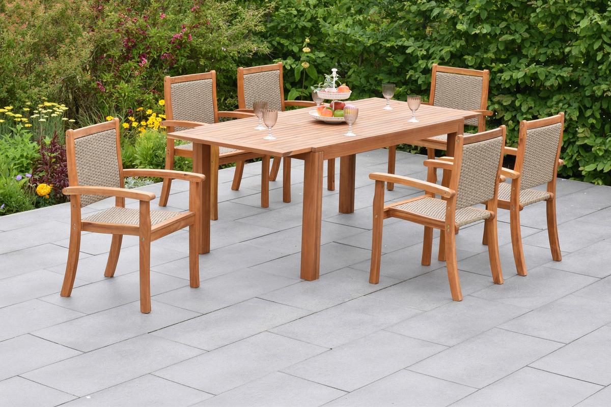 Gartenset Castilla - Naturfarben, MODERN, Holz/Kunststoff - Gardenson