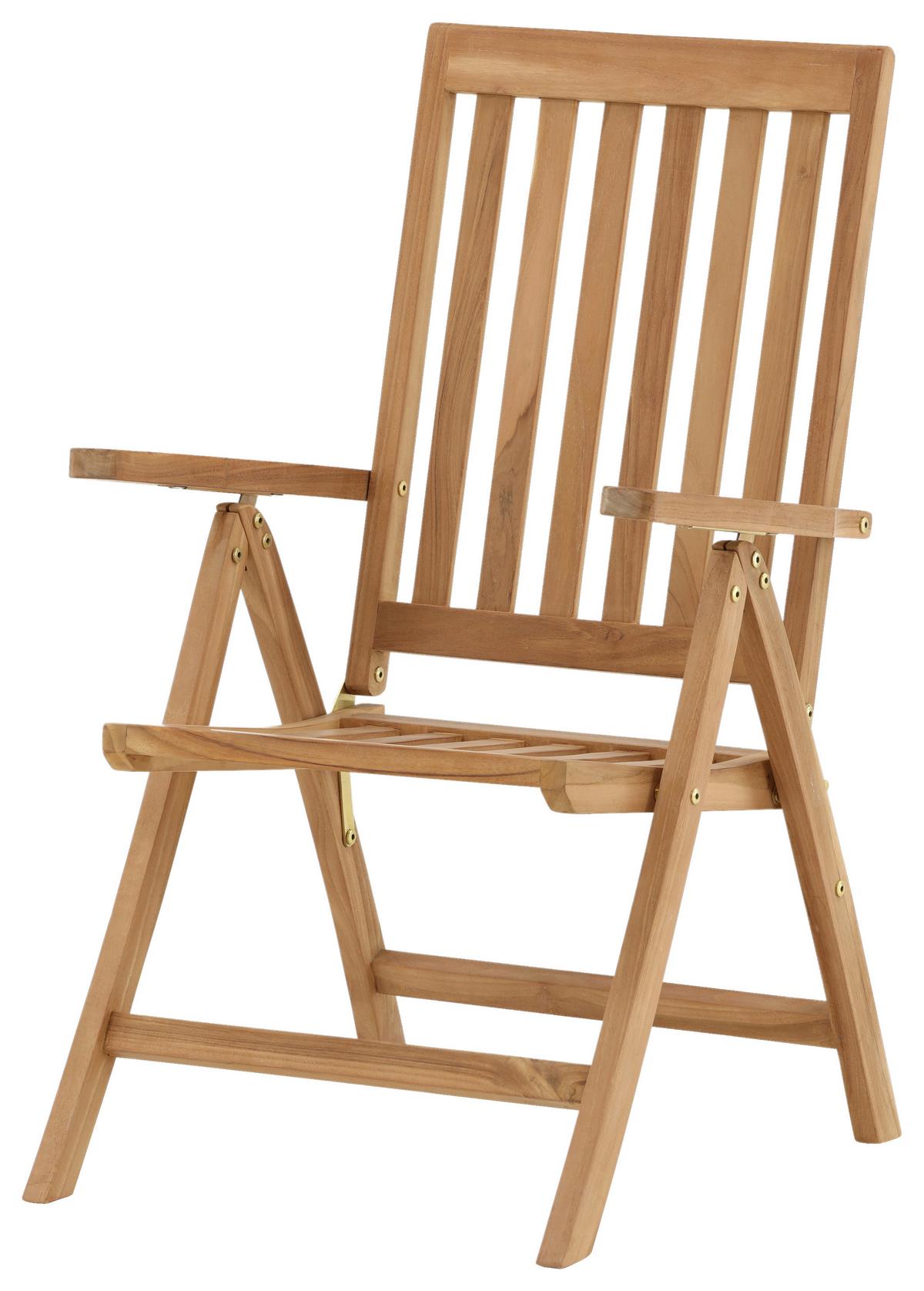 Klappstuhl Kenya - Teakfarben, KONVENTIONELL, Holz (62/105/73cm) - Gardenson