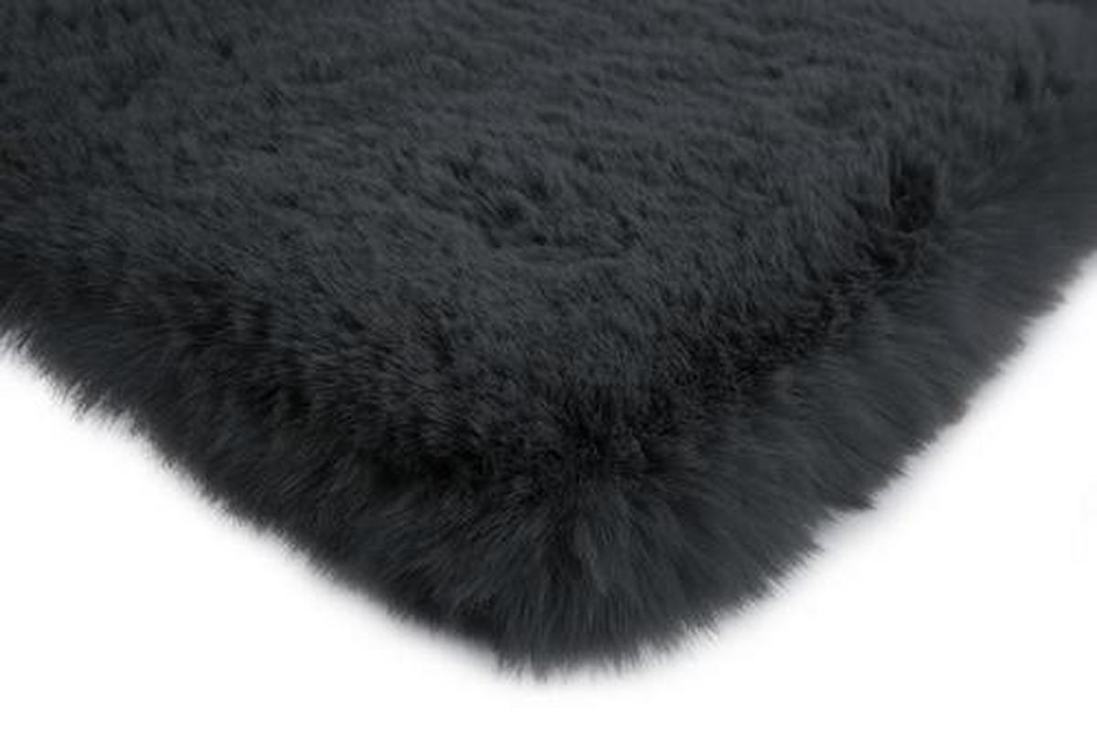 Hochflorteppich Anthrazit Rabbit 160x230 cm - Anthrazit, Trend, Textil (160/230cm) - Kayoom