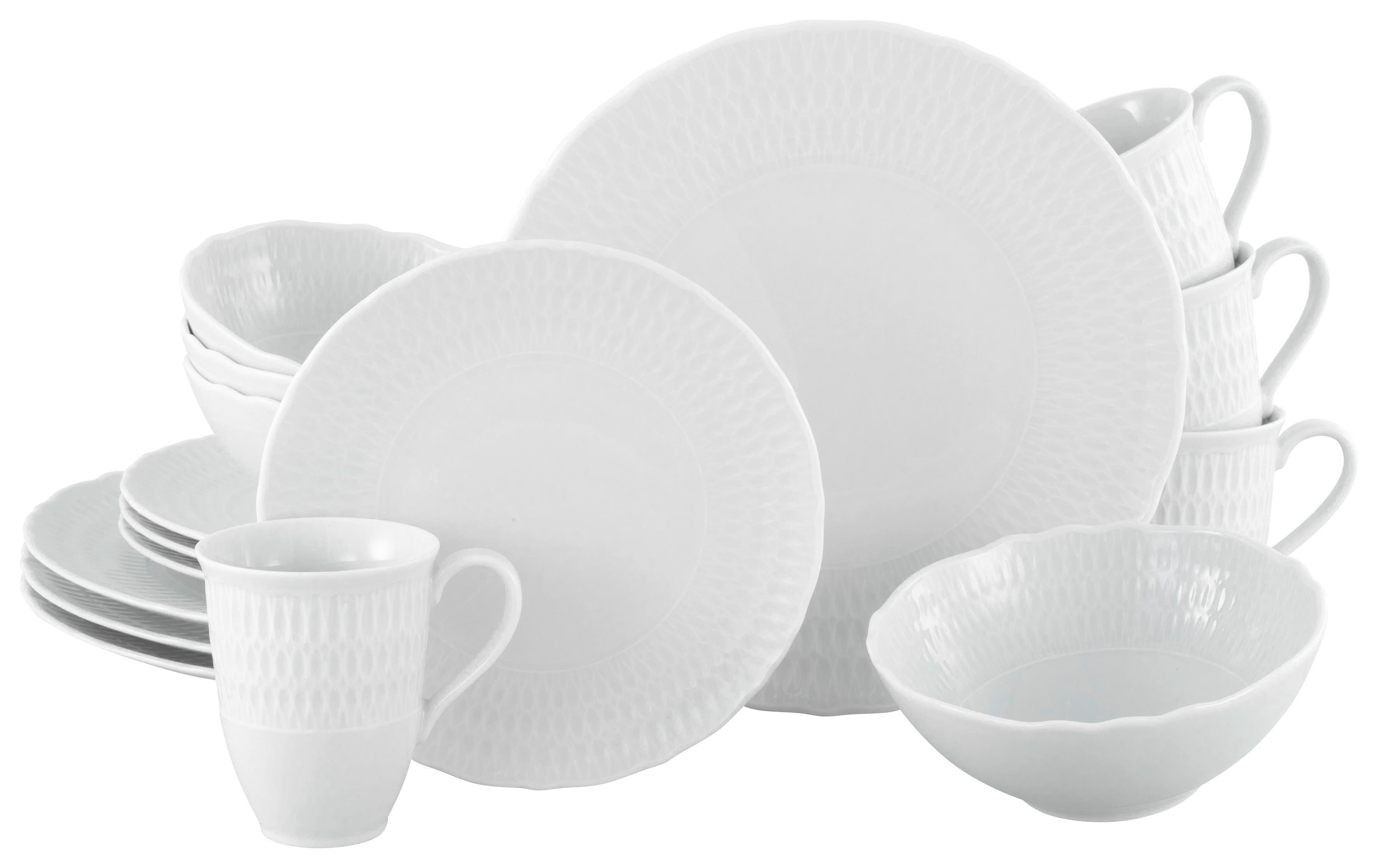 Kombiservice Sofia 16--Teilig., Weiß - Weiß, Design, Keramik - Creatable
