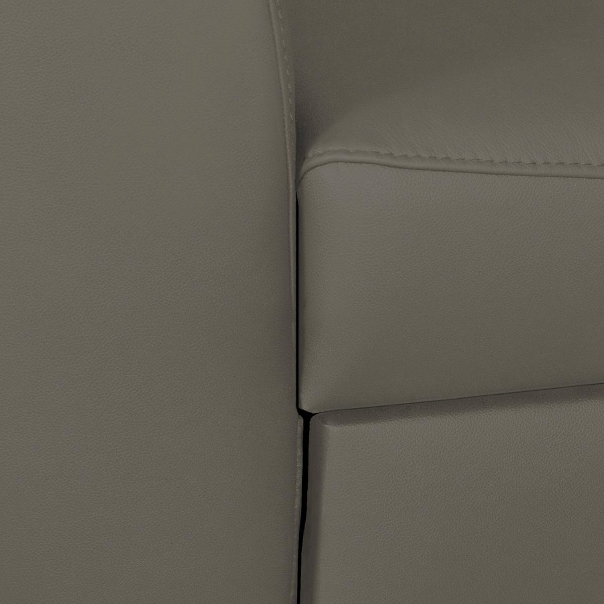 Ecksofa Santos Sahara S: 241 Cm - Chromfarben/Sahara, Design, Leder/Textil (241/168cm) - Livetastic