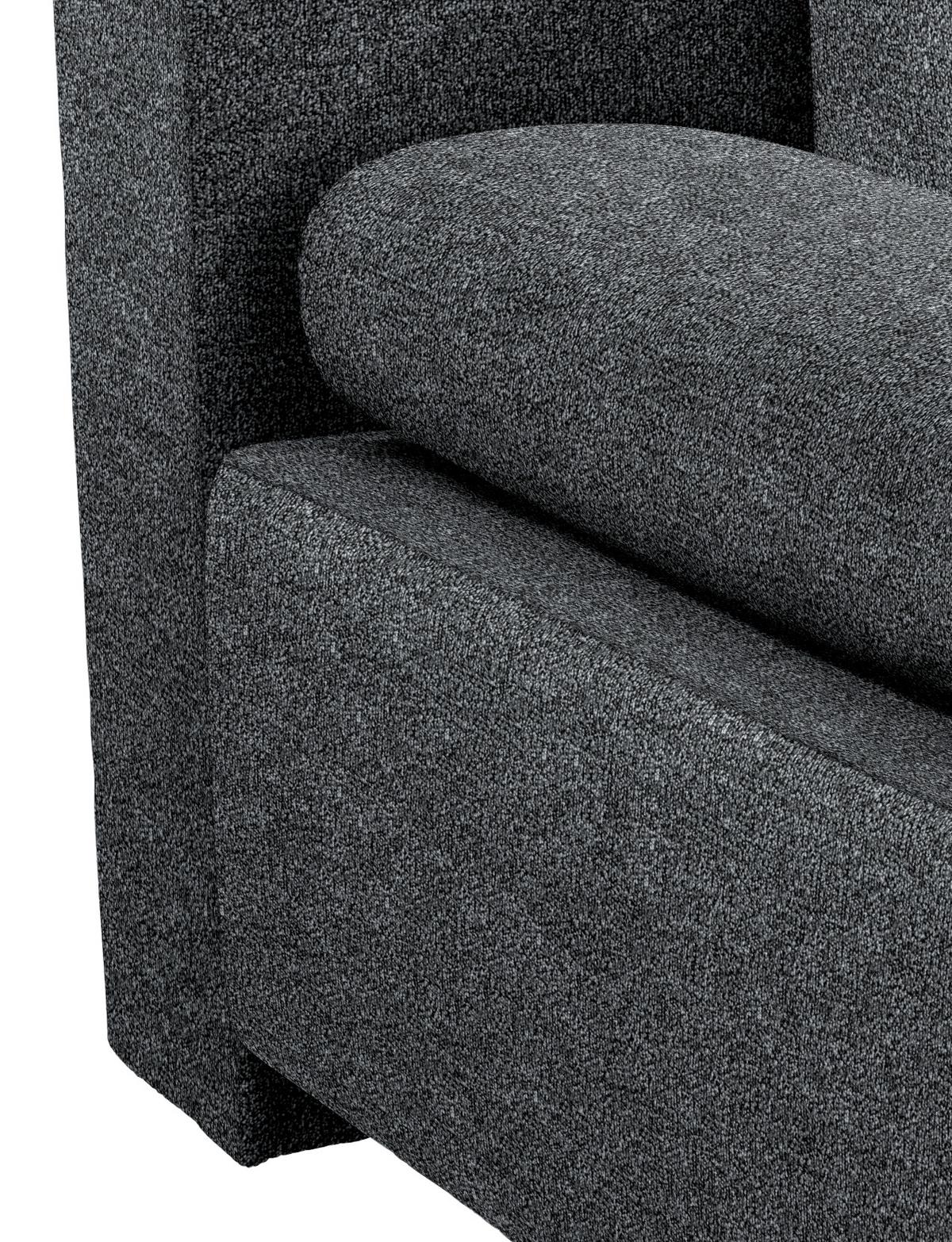 POHOVKA BOXSPRING INES - antracitová/chrómová, Modern, drevo/textil (203/96/102cm) - Luca Bessoni