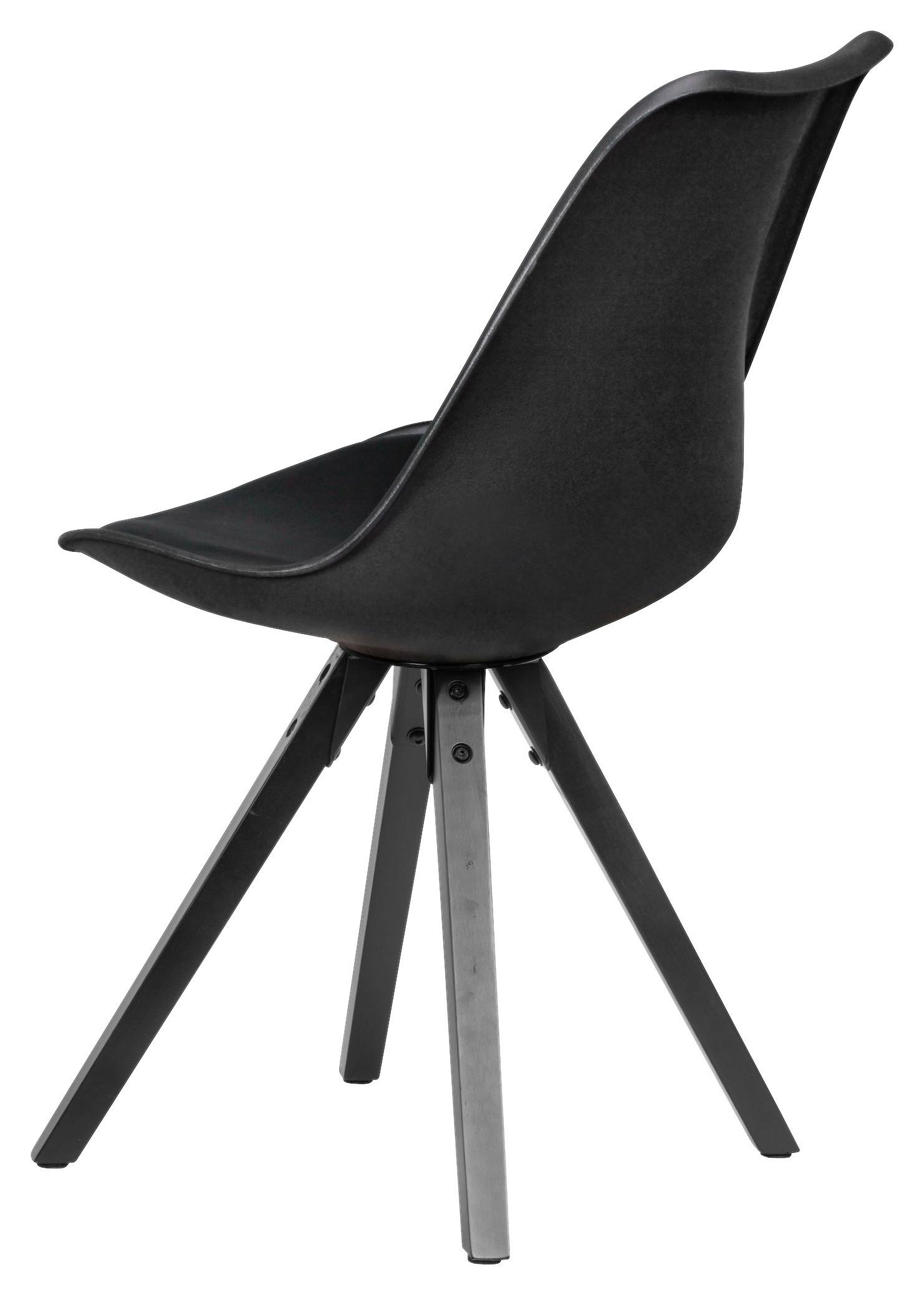 Kunststoff/Textil • Schwarz • max. belastbar ca. 110 kg • B/H/T: ca. 49/87/52 cm • Beine Echtholz massiv