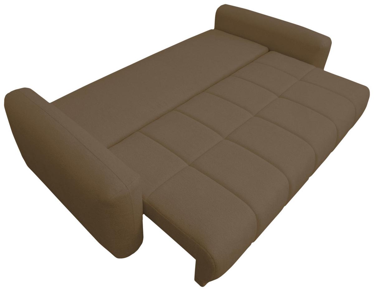 Schlafsofa Supra, Braun B: 245 Cm - Schwarz/Braun, Design, Holz/Textil (245/90/117cm) - MID.YOU
