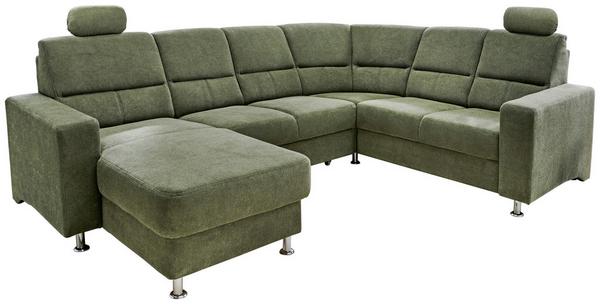 U-förmige Wohnlandschaft in Dunkelgrün