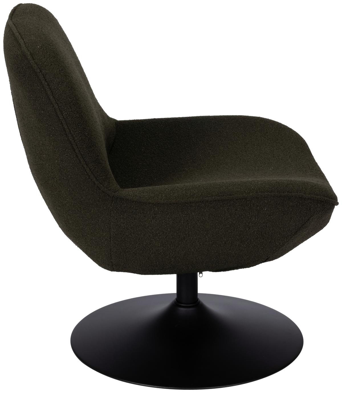 Relaxsessel Ramo Dunkelgrün B: 69 cm - Dunkelgrün/Schwarz, Basics, Textil/Metall (69/77/72cm) - Livetastic