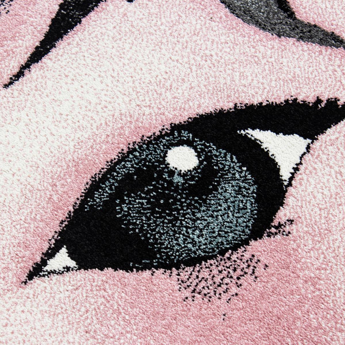 Kinderteppich Einhorn Grau/Weiß/Pink Kids 80x150 cm - Pink/Weiß, Trend, Textil (80/150cm)