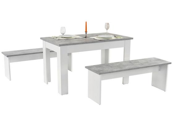 Tischgruppe Paris - Hellgrau/Weiß, KONVENTIONELL, Holzwerkstoff (137/77/75cm) Tischgruppe Paris - Hellgrau/Weiß, KONVENTIONELL, Holzwerkstoff (137/77/75cm)