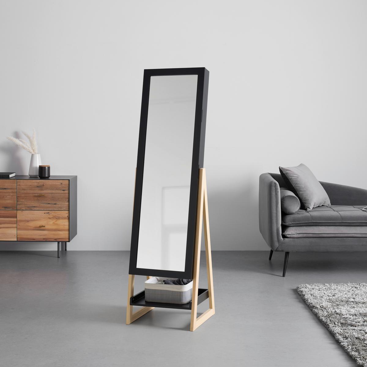 SKŘÍŇKA NA ŠPERKY VIOLA -EXKLUSIV- - černá/přírodní barvy, Moderní, kov/dřevo (42/145/38cm) - Mömax