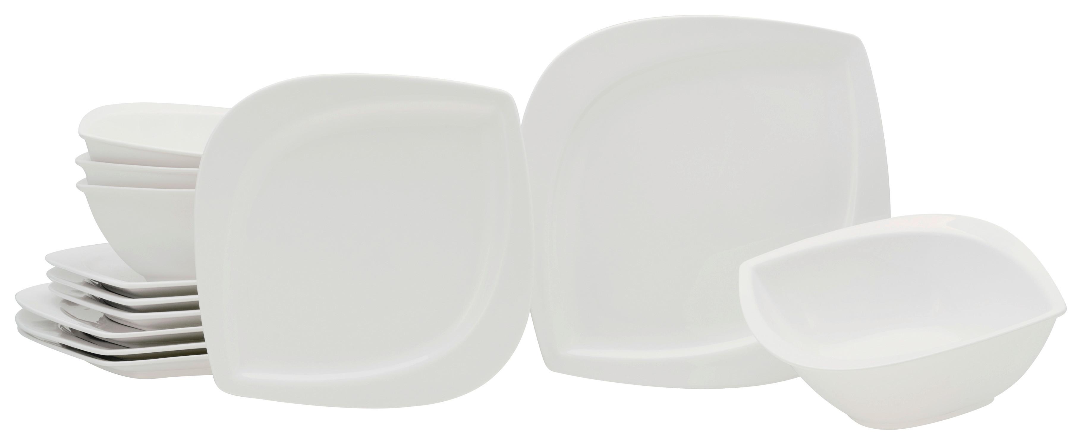 Tafelservice Melbourne Weiß 12-Tlg - Weiß, Basics, Keramik - Creatable