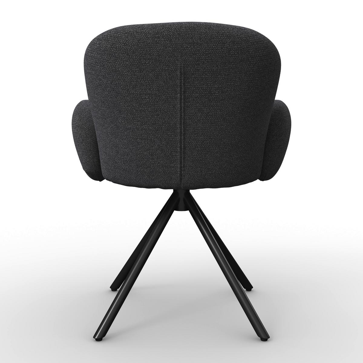 Židle Josea s područkami, šedá - šedá/černá, Moderní, kov/dřevo (64/85/63cm) - Bessagi Home