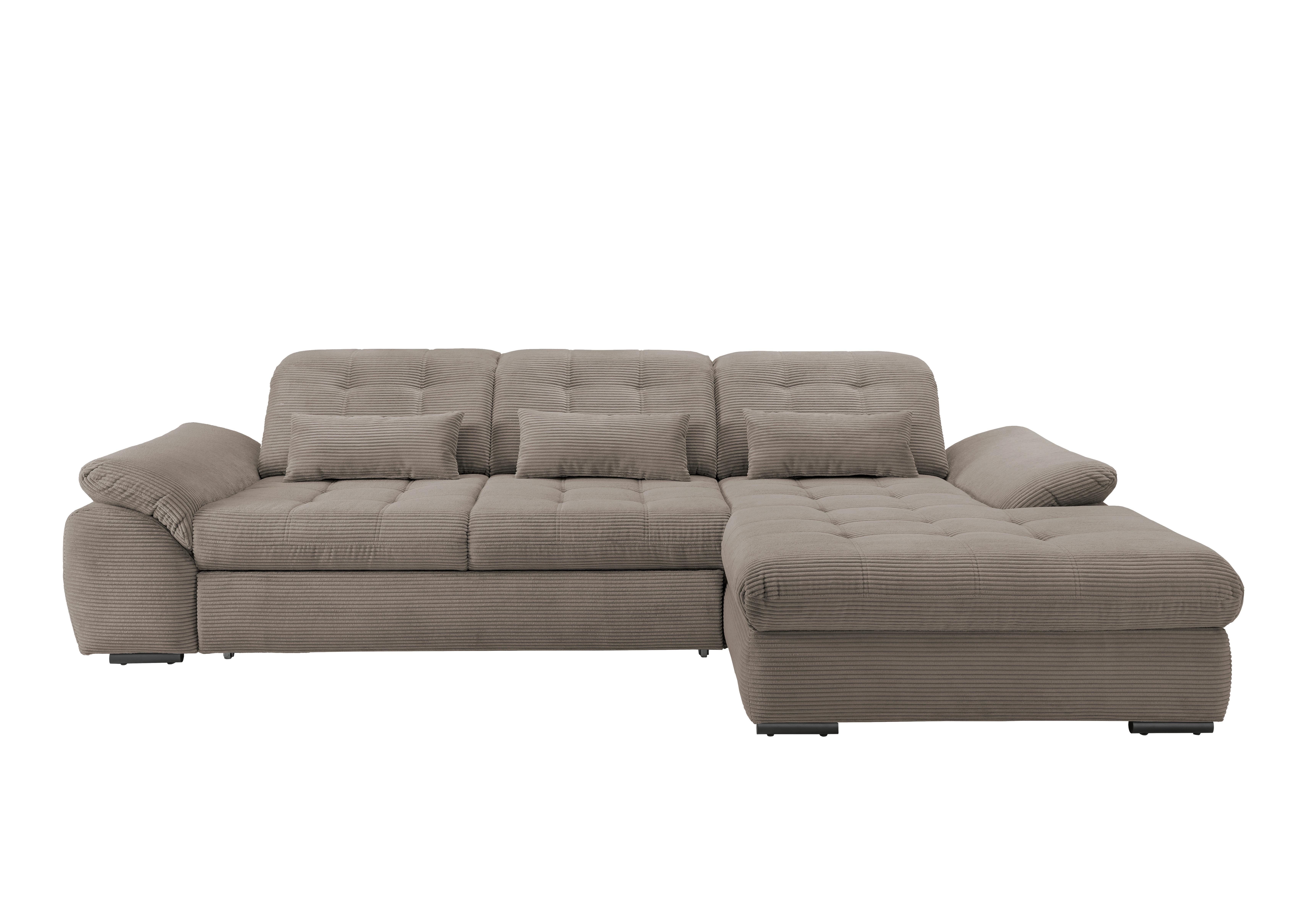 Ecksofa Mit Bettkasten Rigatti Graubraun S: 314x184cm - Graubraun/Schwarz, MODERN, Textil (314/184cm) - Livetastic