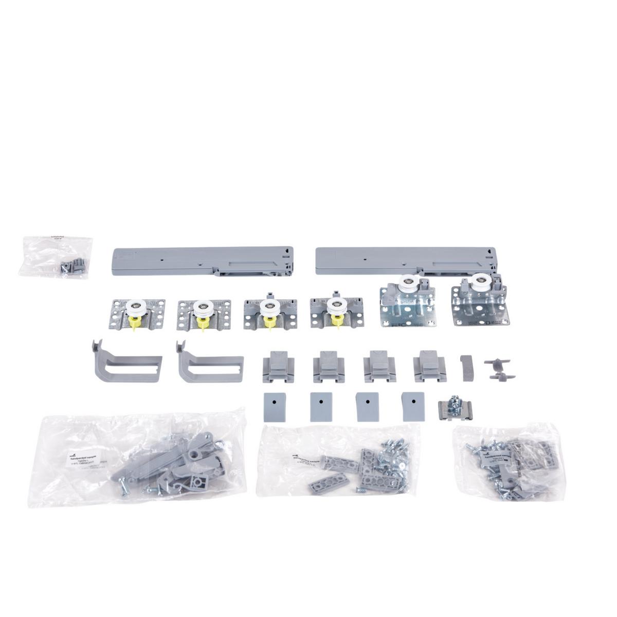 Montagepaket F. Kleiderschrank Unit H: 210 Cm B: 270 Cm - Schwarz, MODERN, Kunststoff/Metall - Ondega