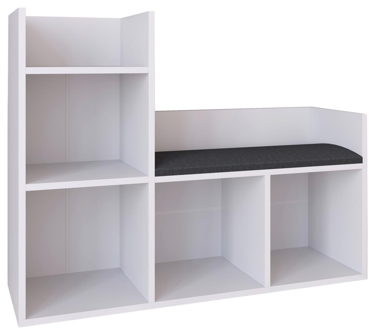 REGÁL LELUS - bílá, Moderní, kompozitní dřevo (108/88/34cm) - MID.YOU