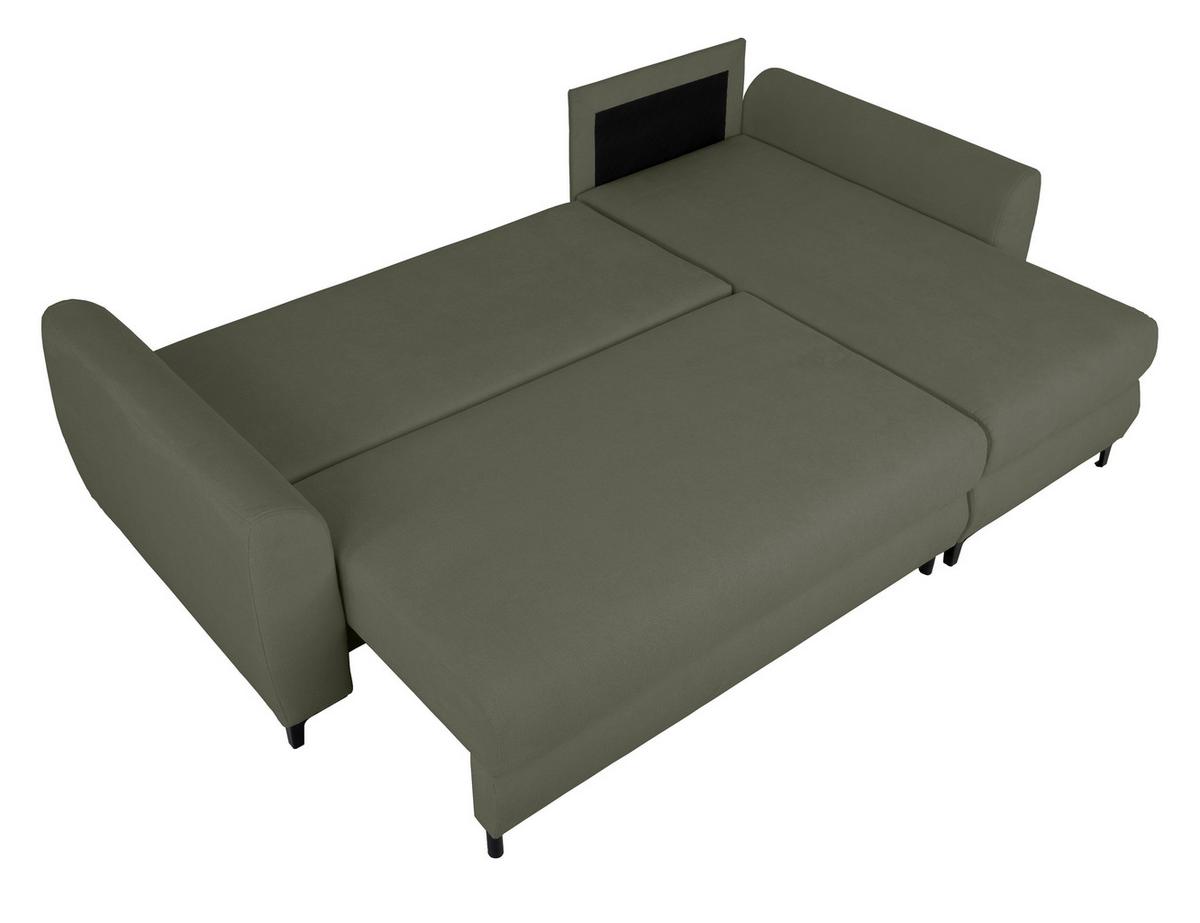 Ecksofa Moli, Grün S: 236x148 cm - Schwarz/Grün, Design, Textil (236/148cm) - MID.YOU