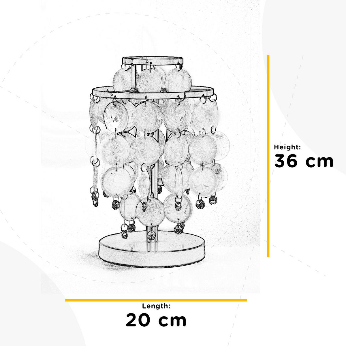 Tischleuchte Goldfarben Perlmutt L: 20 cm - Currygelb/Perlmutt, KONVENTIONELL, Naturmaterialien/Kunststoff (20/20/36cm)