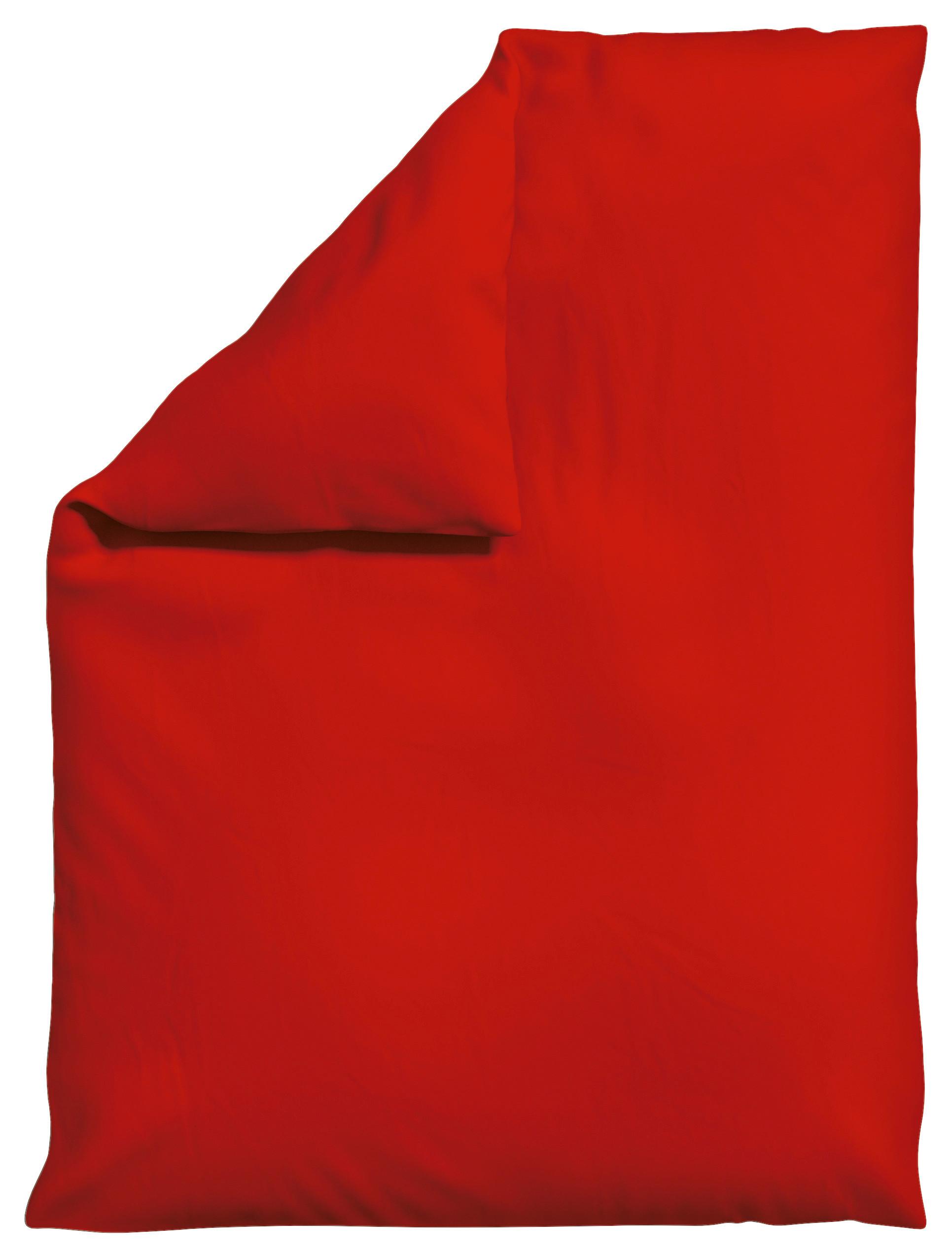 BETTDECKENBEZUG WOVEN SATIN - Dunkelrot, Basics, Textil (155/220cm) - Schlafgut