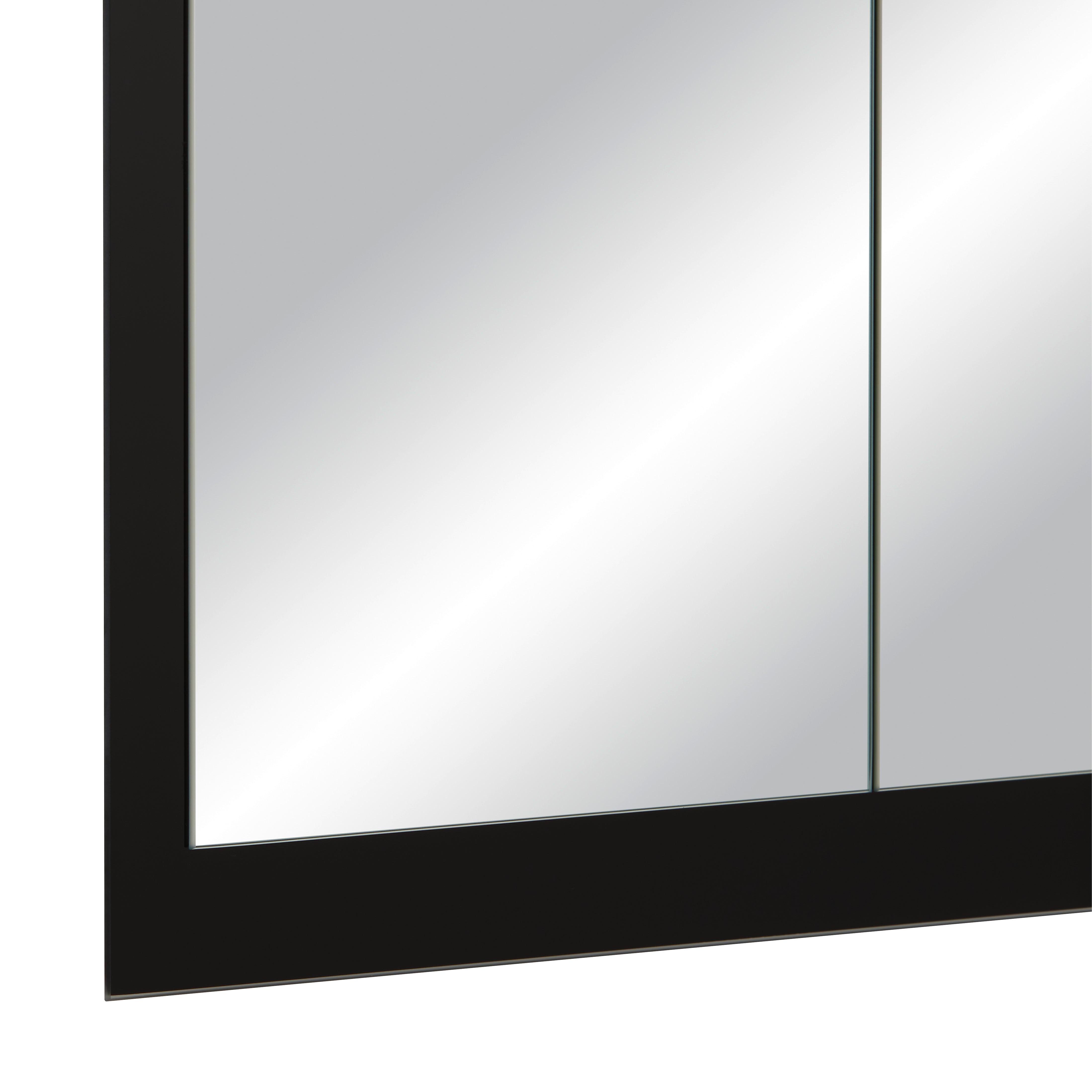 Nástěnné Zrcadlo Industrial I -Exklusiv- - černá, Moderní, sklo (64/104cm) - Modern Living