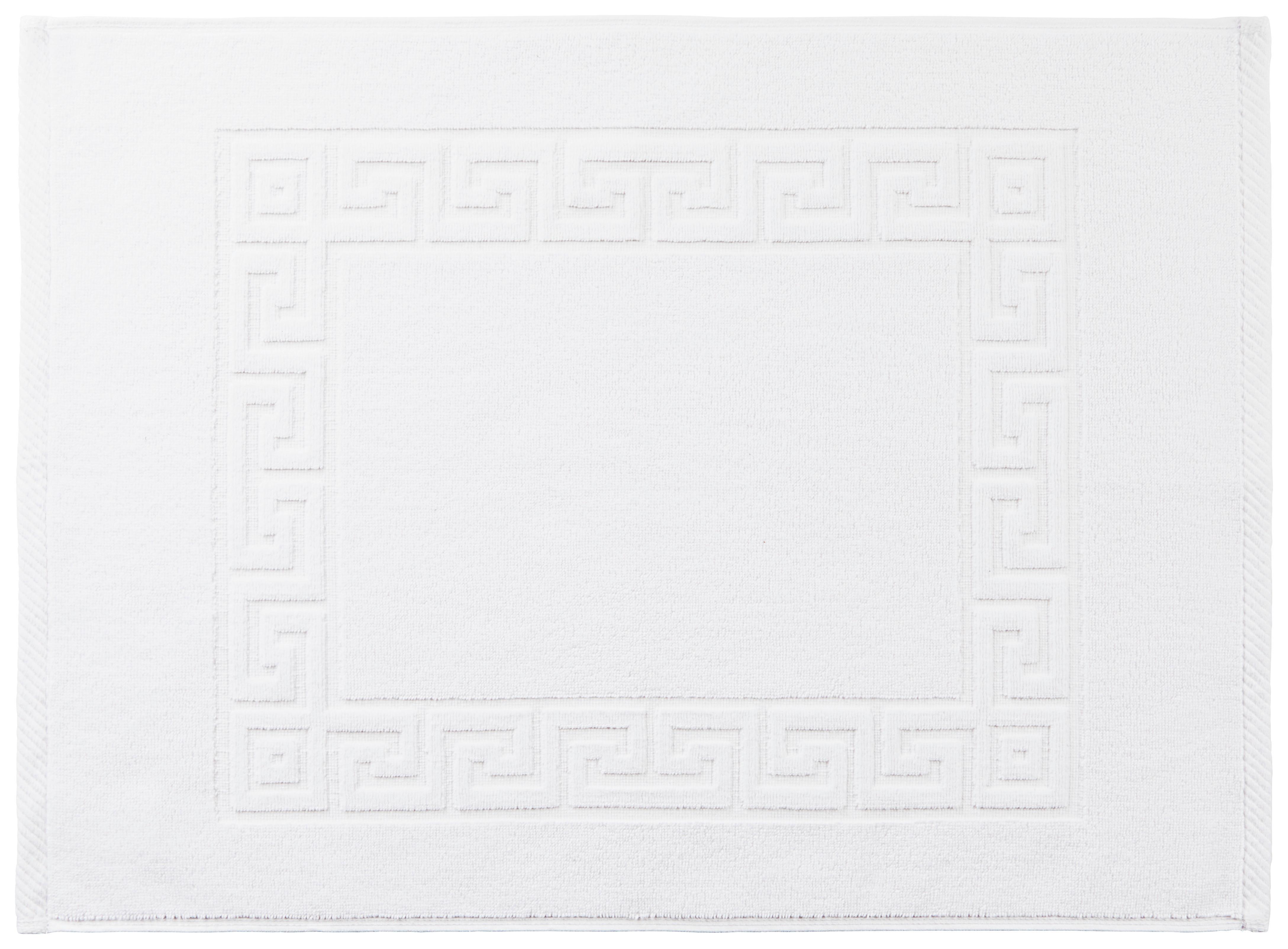 Badematte Mäander 50x70 cm Weiß Waschbar - Weiß, ROMANTIK / LANDHAUS, Textil (50/70cm) - James Wood