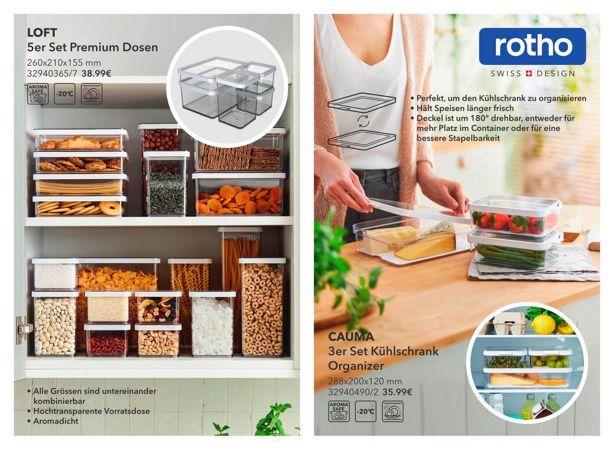 Vorratsdosenset Transparent 5-Teilig - Transparent, Basics, Kunststoff - Rotho