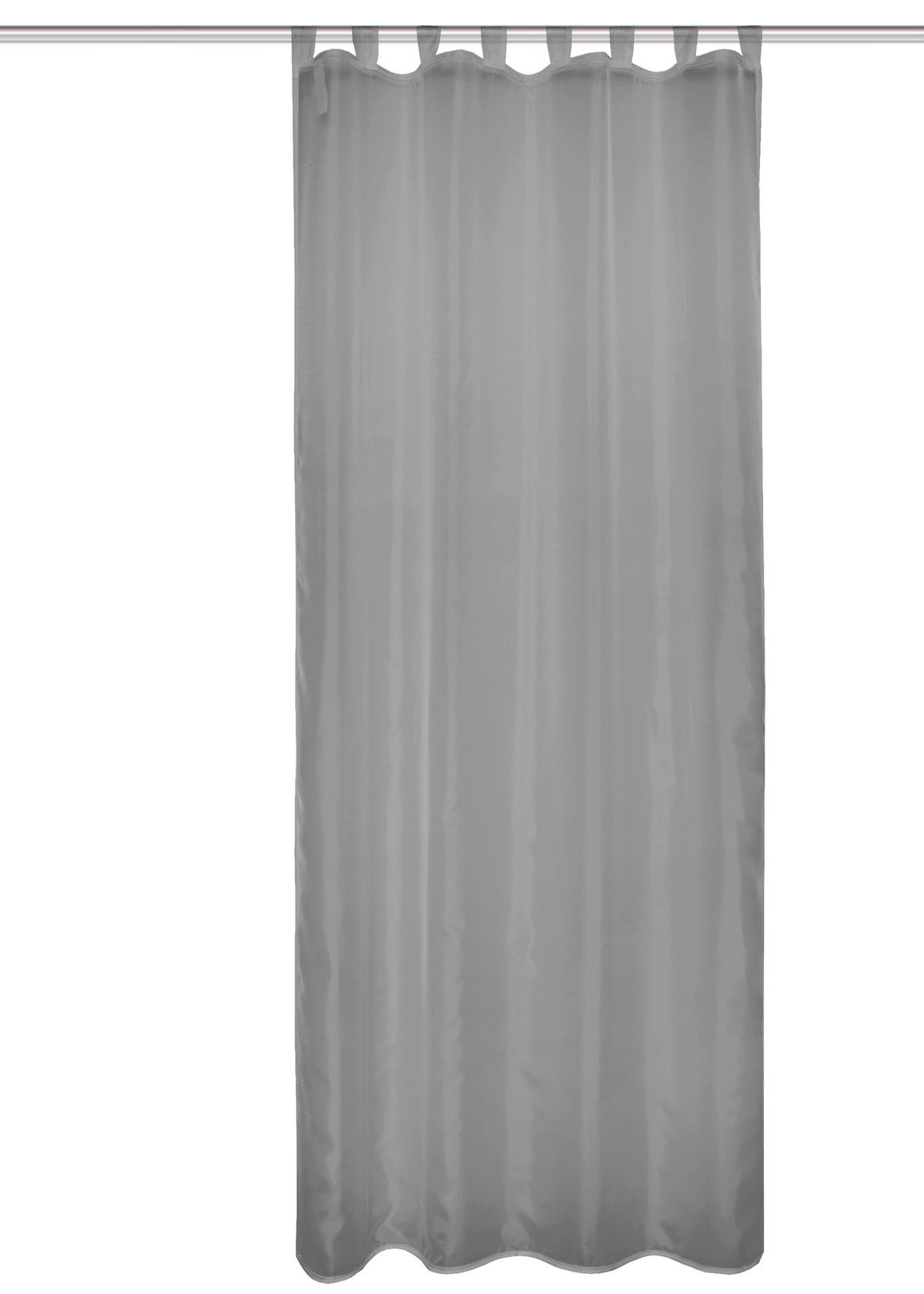 Schlaufenvorhang Nessi - Anthrazit Hochglanz, Basics, Textil (135/245cm)