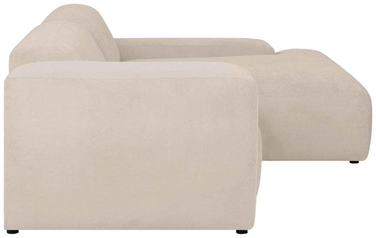 ECKSOFA Hannah Beige S: 252x170cm - Beige/Schwarz, Design, Textil (252/170cm) - MID.YOU