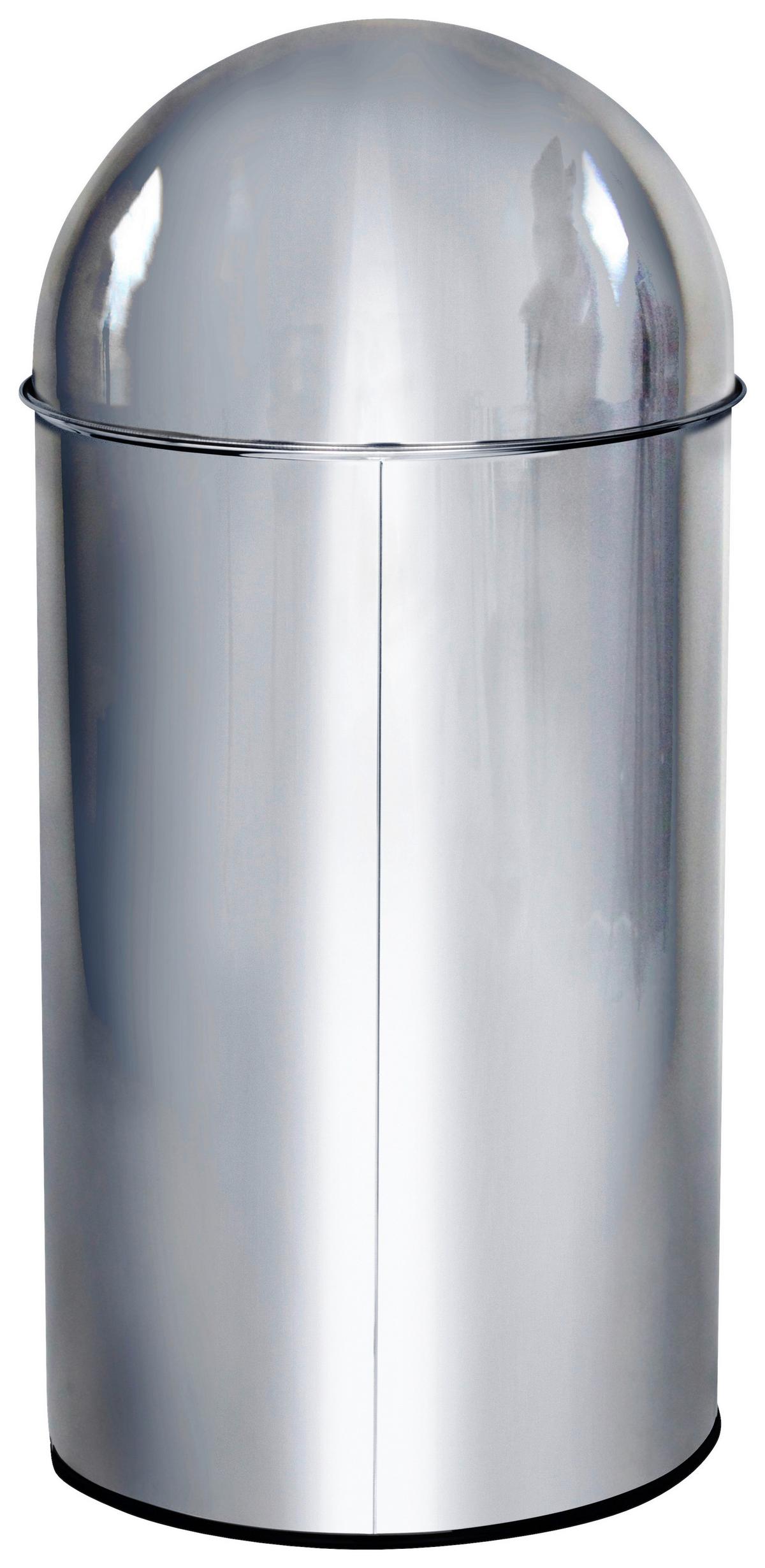 Abfallsammler Push - Silberfarben, Basics, Metall (35/74/35cm) - MID.YOU