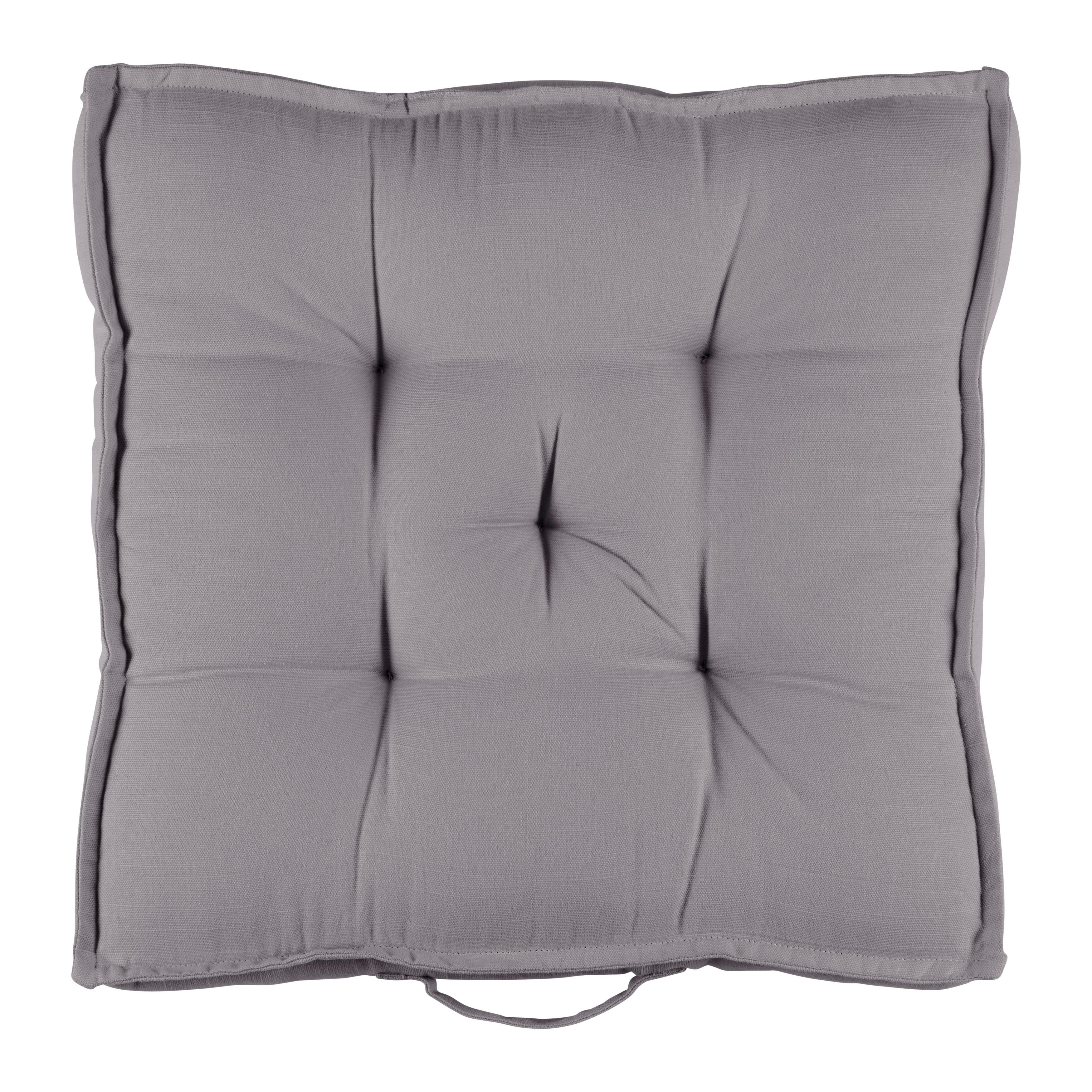 Sitzkissen Lianna - Anthrazit, MODERN, Textil (40/40/7,5cm) - Luca Bessoni