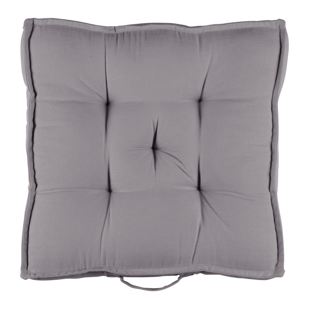 Sitzkissen Lianna - Anthrazit, MODERN, Textil (40/40/7,5cm) - Luca Bessoni