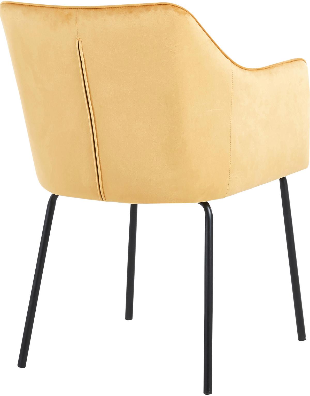 Armlehnstuhl Valia Braun B: 48,5 cm - Schwarz/Braun, Design, Holzwerkstoff/Kunststoff (48,5/84/48cm) - MID.YOU