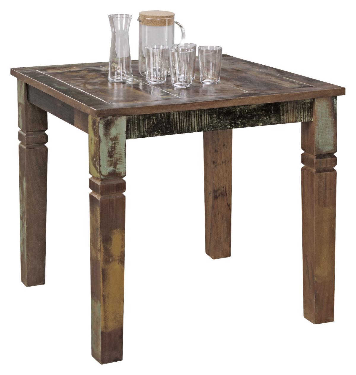 Esstisch Echtholz Kalkutta 80x80 Cm Braun - Braun, MODERN, Holz (80/80/76cm) - MID.YOU