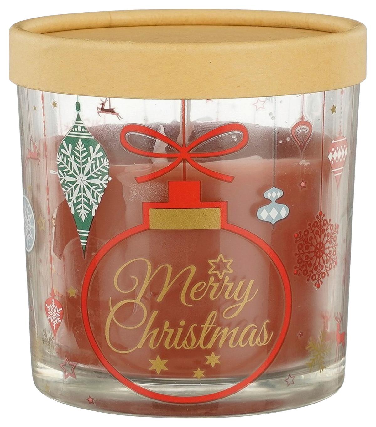 VONNÁ SVIEČKA CHRISTMAS -PAZ- - biela/ružová, Konventionell, prírodné materiály/sklo (9,5/11cm) - Modern Living