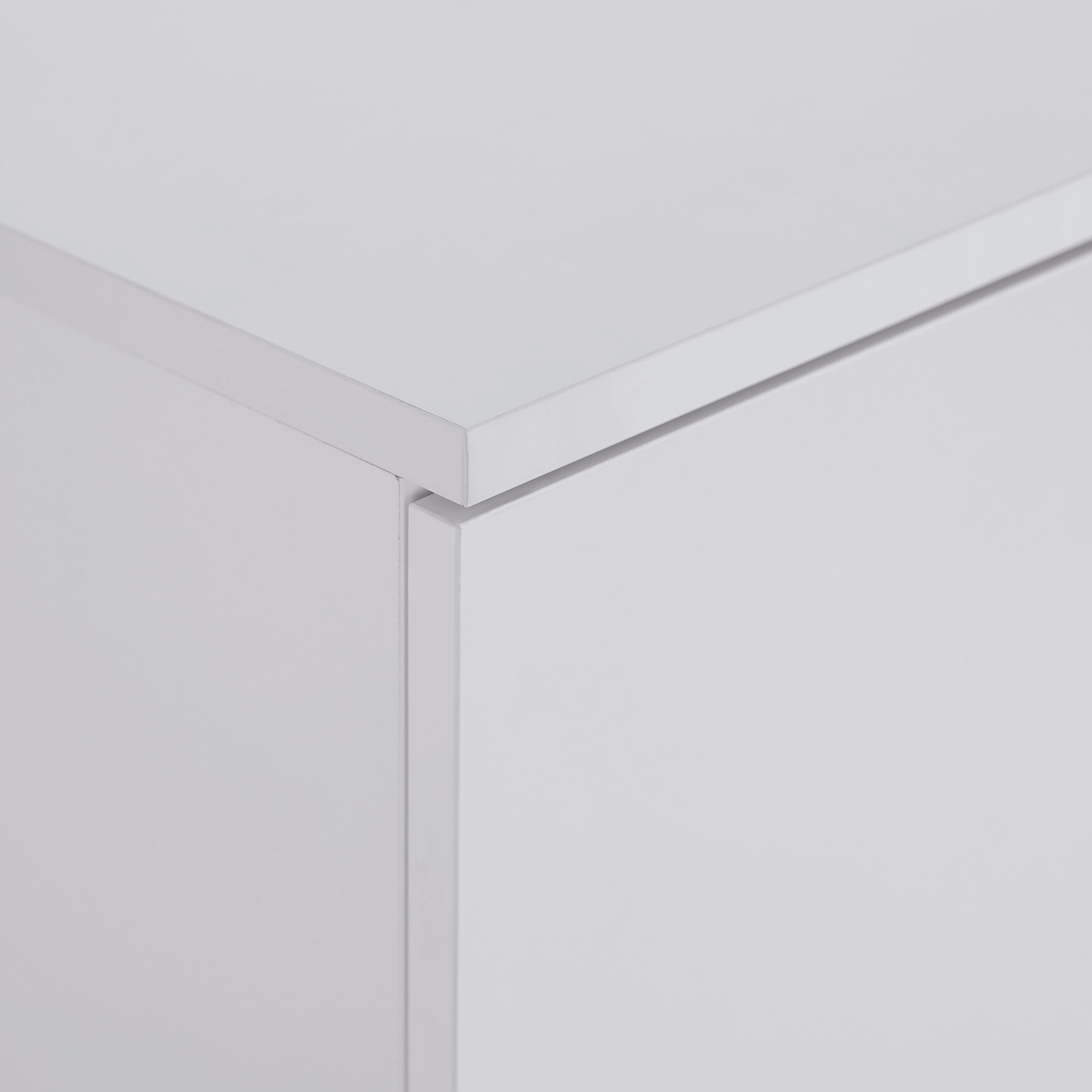 Šatníková skriňa MILO - biela/strieborná, Modern, kov/drevo (80/205/55cm) - Bessagi Home