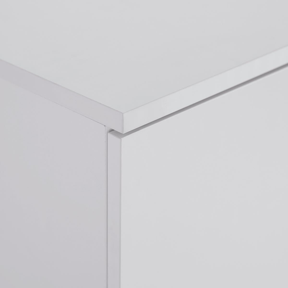 Šatníková skriňa MILO - biela/strieborná, Modern, kov/drevo (80/205/55cm) - Bessagi Home