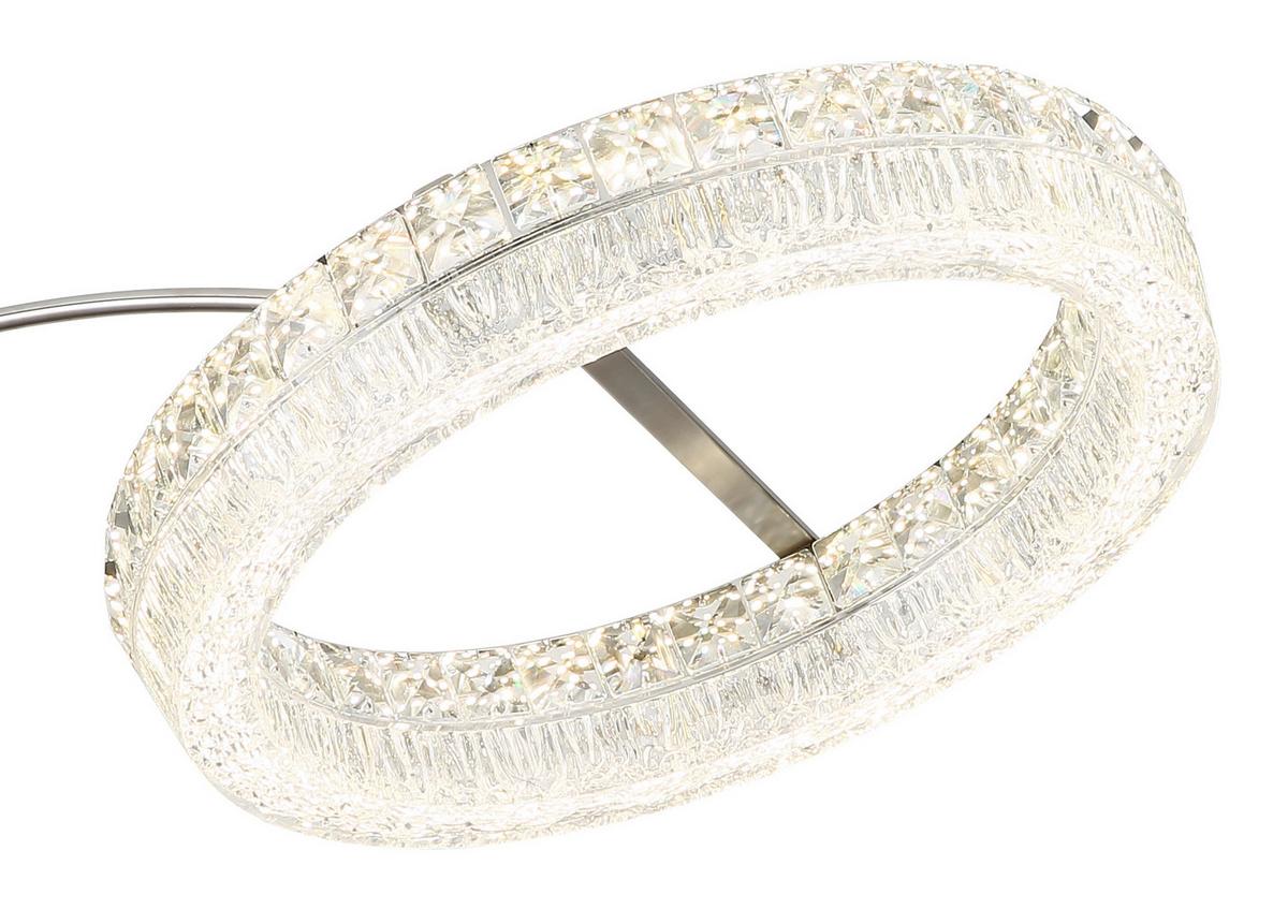 Led-stehleuchte Memory-Funktion - Klar/Schwarz, Design, Glas/Kunststoff (92,5/40/190cm) - Globo