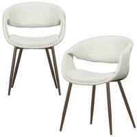 Armlehnstuhl-Set Yossi Natur-/Kupferfarben B: 57cm - Naturfarben/Kupferfarben, MODERN, Textil/Metall (57/78/57cm) - Livetastic