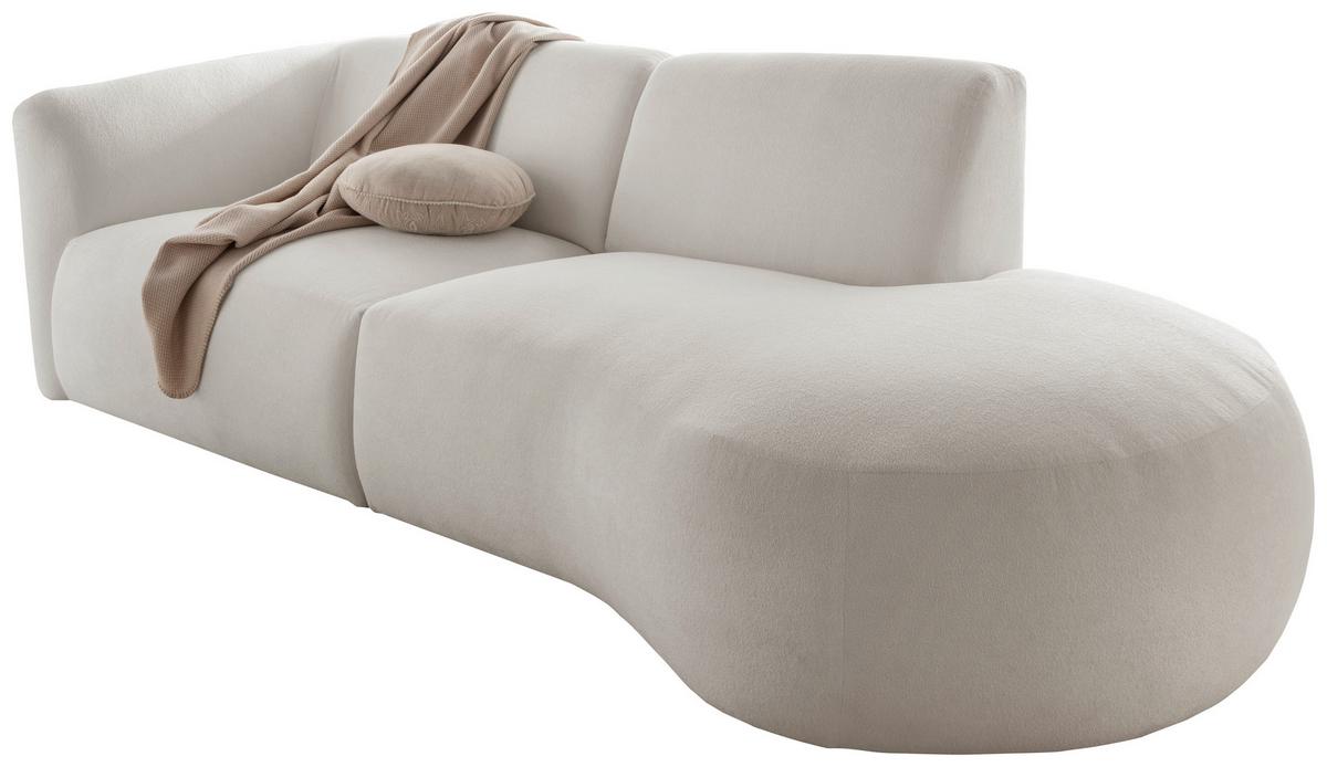 Ecksofa Jesi, Beige S: 238x107 Cm - Beige/Schwarz, MODERN, Textil (238/107cm) - Livetastic