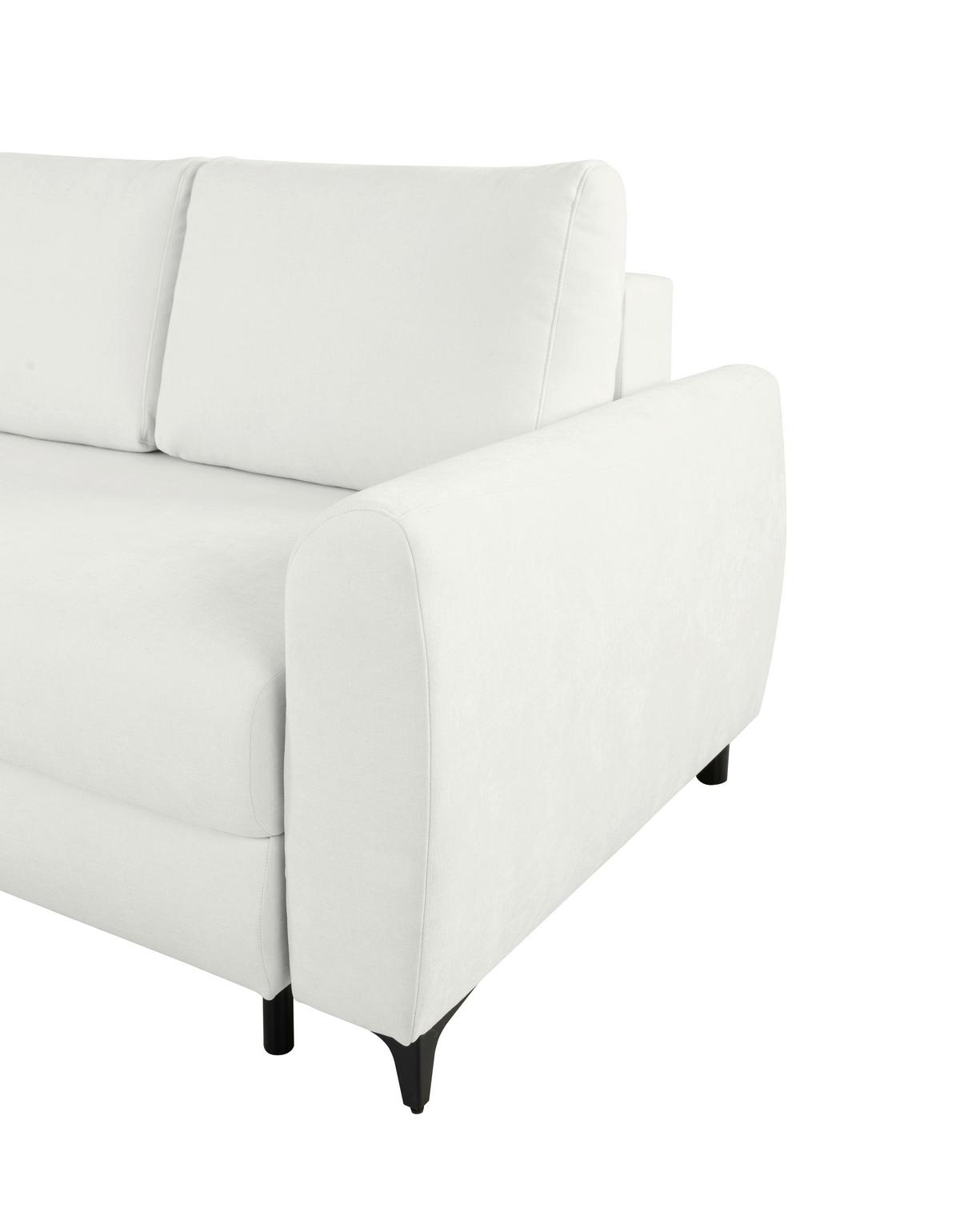 Ecksofa Moli, Creme S: 236x148 cm - Creme/Schwarz, Design, Textil (236/148cm) - MID.YOU