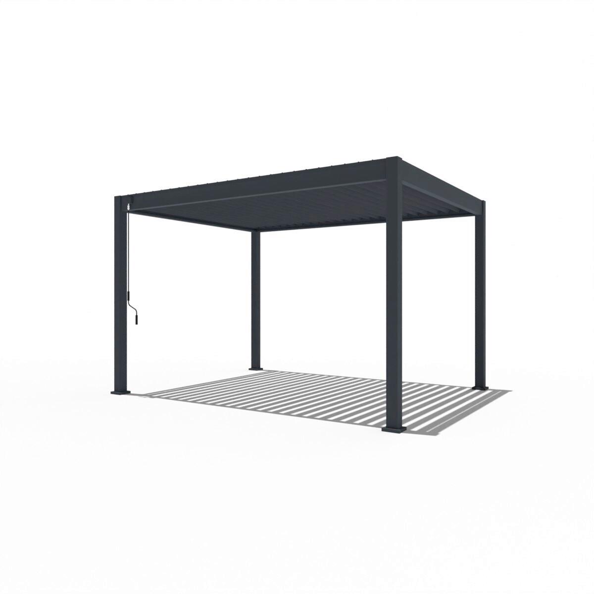 Pergoline Trumpf, 300x400 cm wetterbeständig, anthrazit - Graphitfarben, Basics, Metall (300/255/400cm) - Gardenson