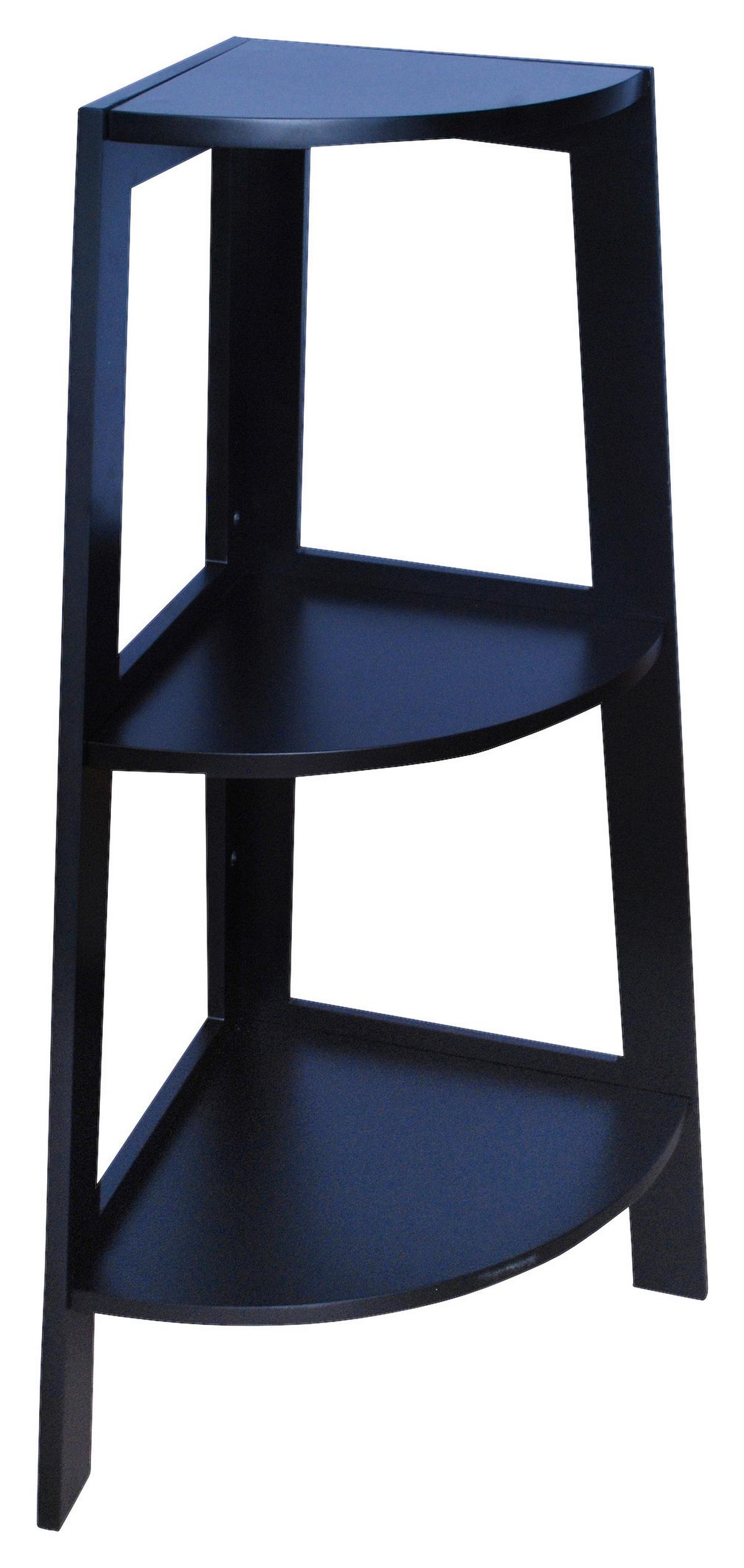 Eckregal Emil B422104-4 - Schwarz, MODERN, Holzwerkstoff (37/80/37cm)