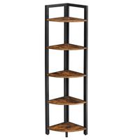 Eckregal Iron B: 30 cm, Braun/Schwarz - Schwarz/Braun, LIFESTYLE, Holzwerkstoff/Metall (30/150/30cm) - Boxxx