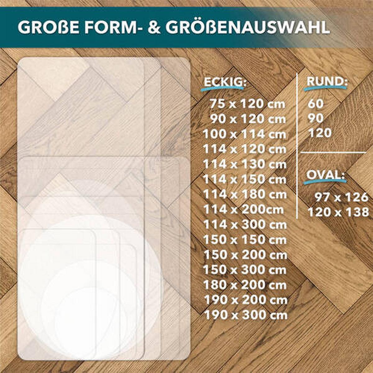 Schutzt Fußboden Transparent Bodenschutzmatte 90x120cm - Transparent, Basics, Kunststoff (90/120cm)