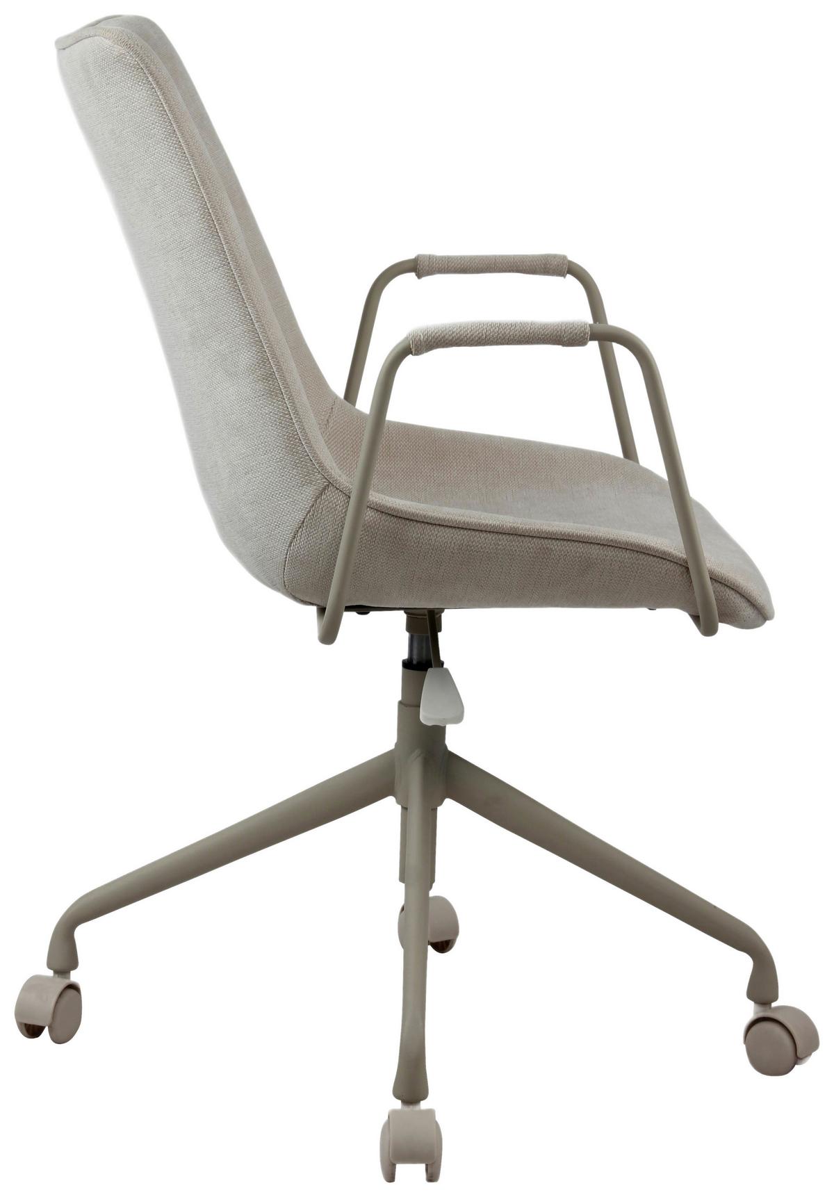 OTOČNÁ STOLIČKA LOUIS - béžová, Modern, kov/textil (57/90-100/63cm) - Mömax