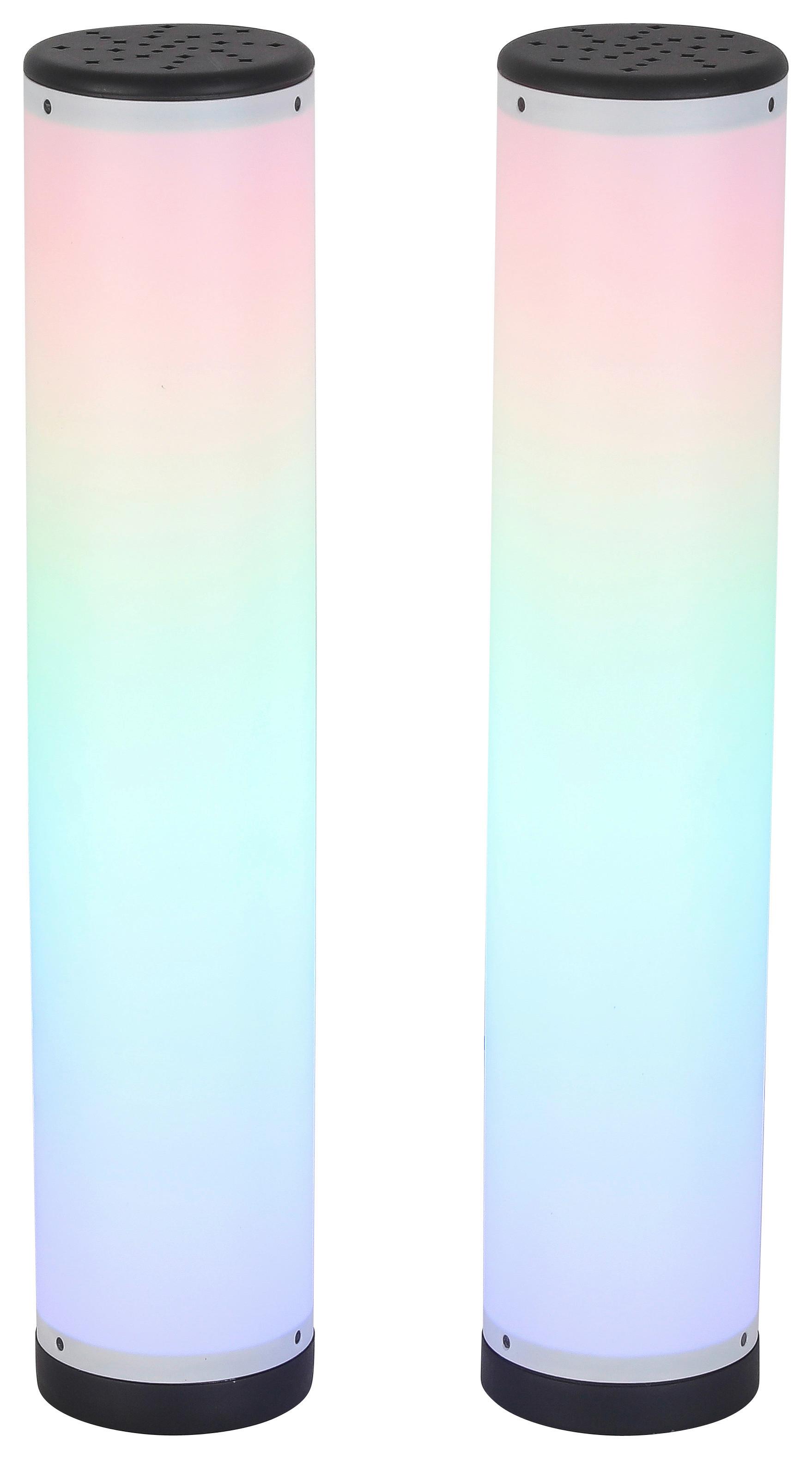 LED-Tischlampe Mavi dimmbar Schwarz/Weiß mit Farbwechsler - Schwarz/Weiß, MODERN, Kunststoff (6,4/31cm) - Luca Bessoni