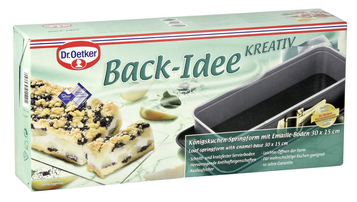 Springform Back-idee Kreativ Rechteckig L/b/h: Ca.30/12/7cm - Schwarz/Grau, Metall (30/12/7cm) - Dr.Oetker