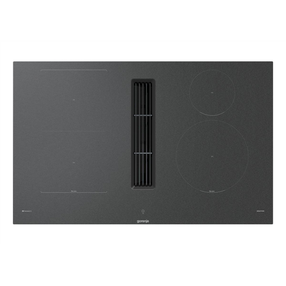 Kochfeld-dunstabzug-kombi Geh8433bsrwf - Schwarz, MODERN, Glas (83/23,3/52cm) - Gorenje